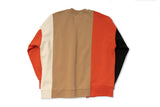 COLOR PANEL ZIP SWEAT