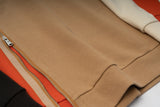 COLOR PANEL ZIP SWEAT