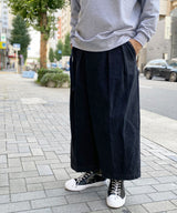 WIDE CROPPED WRAP DENIM