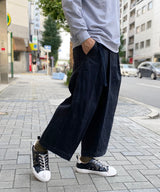 WIDE CROPPED WRAP DENIM