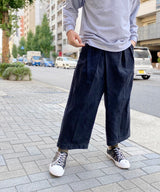 WIDE CROPPED WRAP DENIM