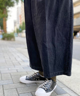 WIDE CROPPED WRAP DENIM