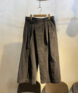 WIDE CROPPED WRAP DENIM