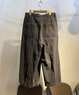 WIDE CROPPED WRAP DENIM