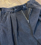 WIDE CROPPED WRAP DENIM