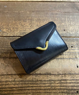 池之端銀革店 Cramp / COMPACT WALLET-blackクランプ コンパクトウォレット-black