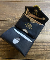 池之端銀革店 Cramp / COMPACT WALLET-blackクランプ コンパクトウォレット-black