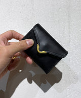 池之端銀革店 Cramp / COMPACT WALLET-blackクランプ コンパクトウォレット-black