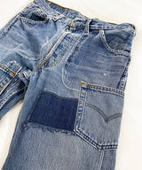 REMAKE DENIM PANTS INDIGO-001