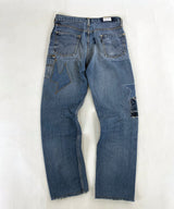 REMAKE DENIM PANTS INDIGO-001