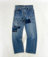 REMAKE DENIM PANTS INDIGO-001