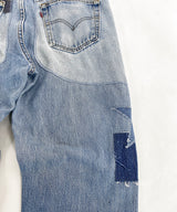 REMAKE DENIM PANTS INDIGO-002