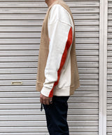 COLOR PANEL ZIP SWEAT