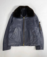 60/70's FRENCH AIR FORCE LEATHTER PILOT JACKET-A