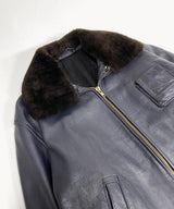 60/70's FRENCH AIR FORCE LEATHTER PILOT JACKET-A