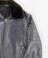 60/70's FRENCH AIR FORCE LEATHTER PILOT JACKET-A