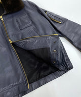 60/70's FRENCH AIR FORCE LEATHTER PILOT JACKET-A