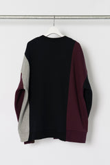 COLOR PANEL ZIP SWEAT