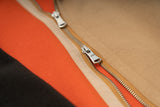 COLOR PANEL ZIP SWEAT