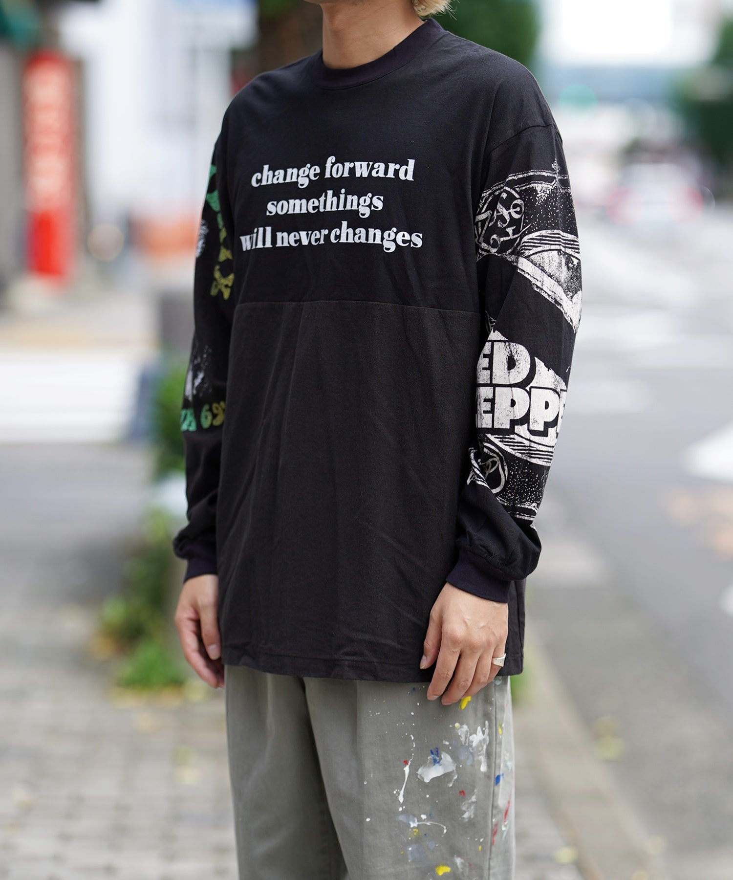 stussyボタニカルデザイン古着Tシャツストリート - トップス