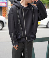 ASYMMETRIC ZIP HOODIE
