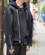 ASYMMETRIC ZIP HOODIE