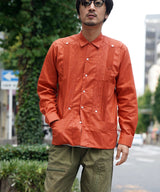 L/S GUAYABERA "REJILLADA"-ORA