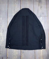 L/S GUAYABERA "REJILLADA"-BLKWH