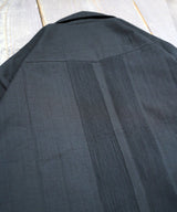 L/S GUAYABERA "REJILLADA"-BLKWH