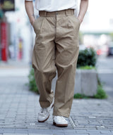 60s ITALIAN NAVY BELTED TROUSERS DEAD STOCK