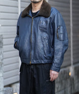 60/70's FRENCH AIR FORCE LEATHTER PILOT JACKET-B