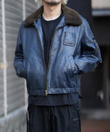 60/70's FRENCH AIR FORCE LEATHTER PILOT JACKET-B