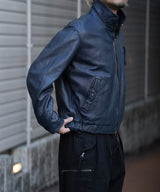 60/70's FRENCH AIR FORCE LEATHTER PILOT JACKET-B