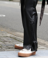 SYNTHETIC LEATHER TROUSERS