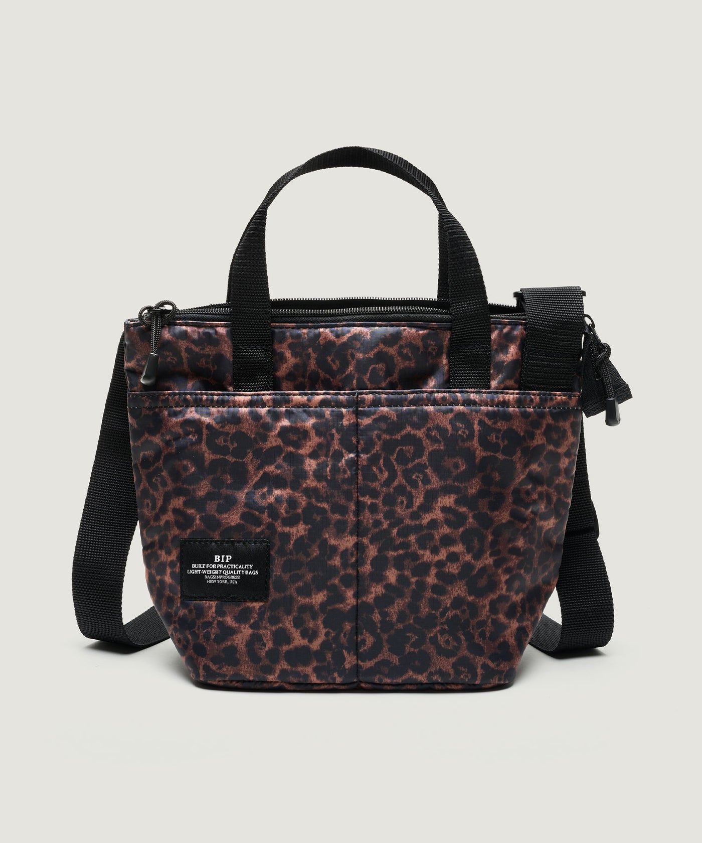 BAGSINPROGRESS / Zipper Duffle Small LEOPARD POLY-FILLED POLYESTER