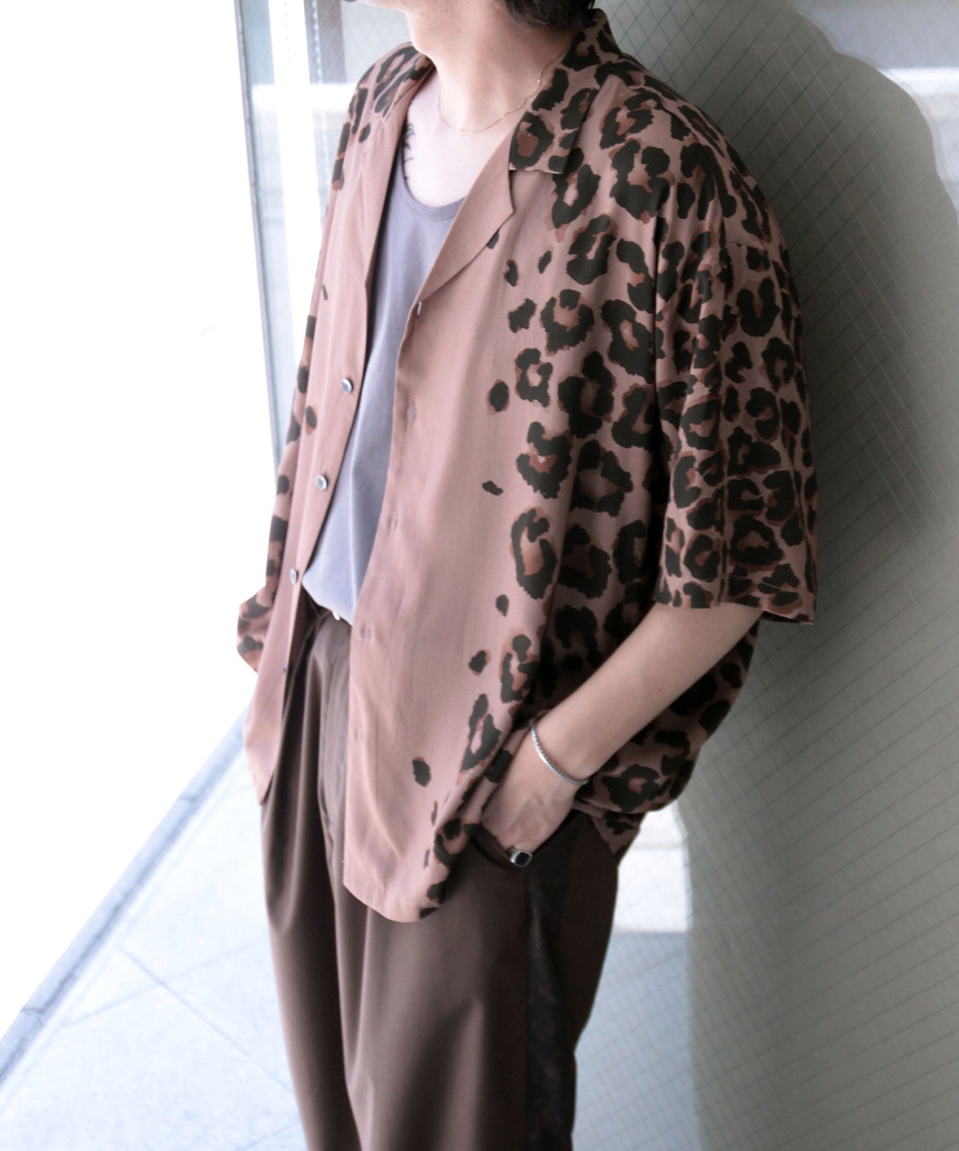 BUENA VISTA ブエナビスタ / LEOPARD BOWLING SHIRT レオパード