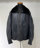 70/80's FRENCH AIR FORCE LEATHTER PILOT JACKET-C