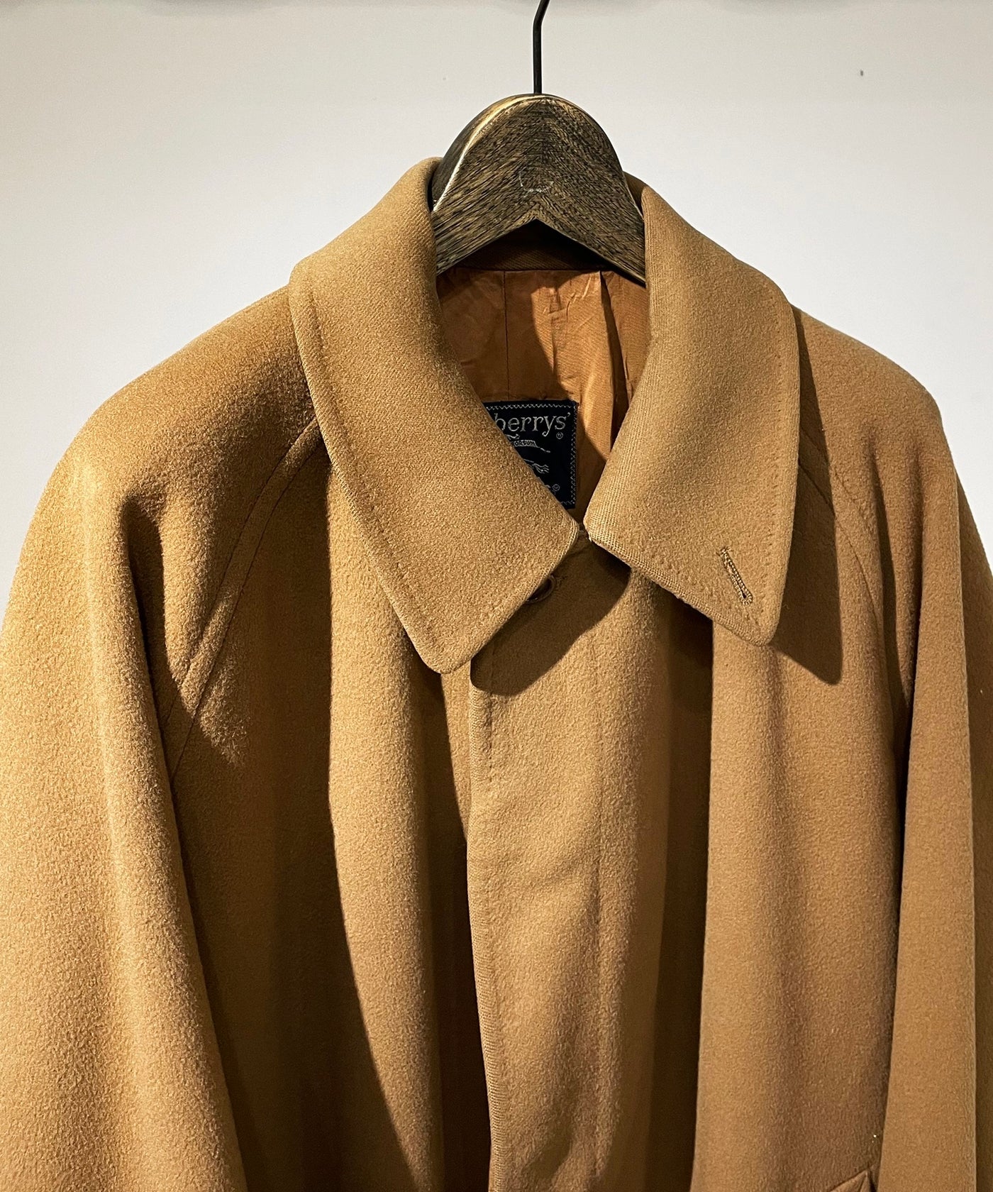 Burberry Vintage Balmacaan Coat Black With Check Pattern