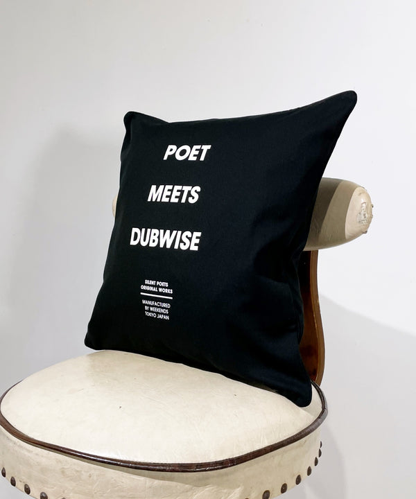 POET MEETS DUBWISE ポエトミーツダブワイズ / PMD LOGO Cushion Cover SILENT POETS サイレントポエツ