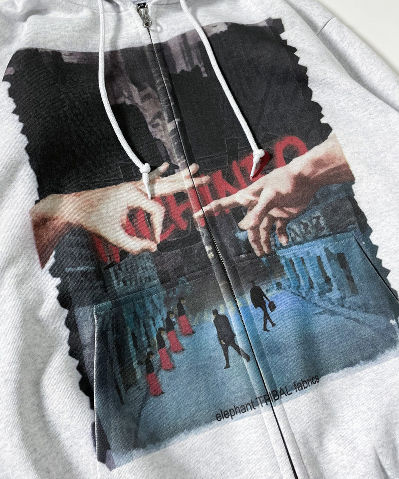 Graphic Zip Up Hoodie