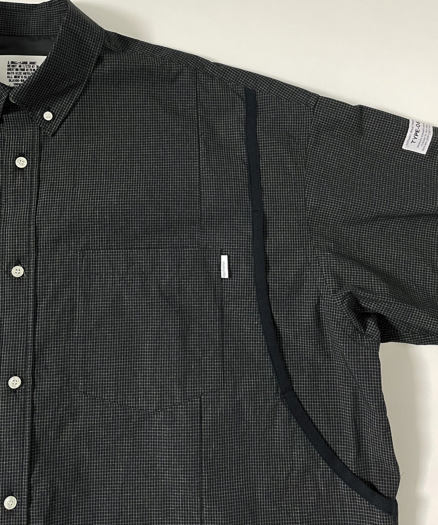 elephant TRIBAL fabrics / Hunting BD Check Shirt elephant TRIBAL fabrics / Hunting BD Check Shirt