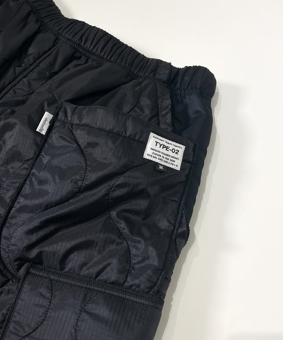 elephant TRIBAL fabrics / CutOff Quilting Cargo Pants エレファント