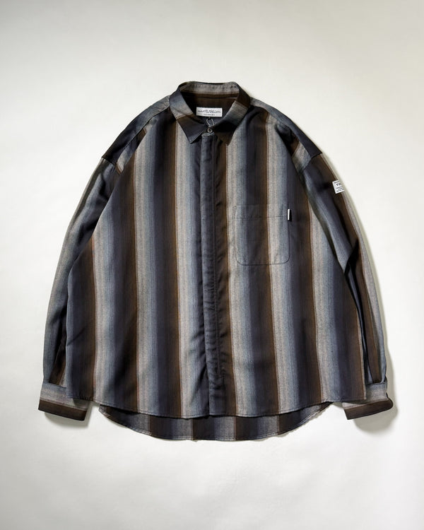 Zip Ombre Stripe Shirt