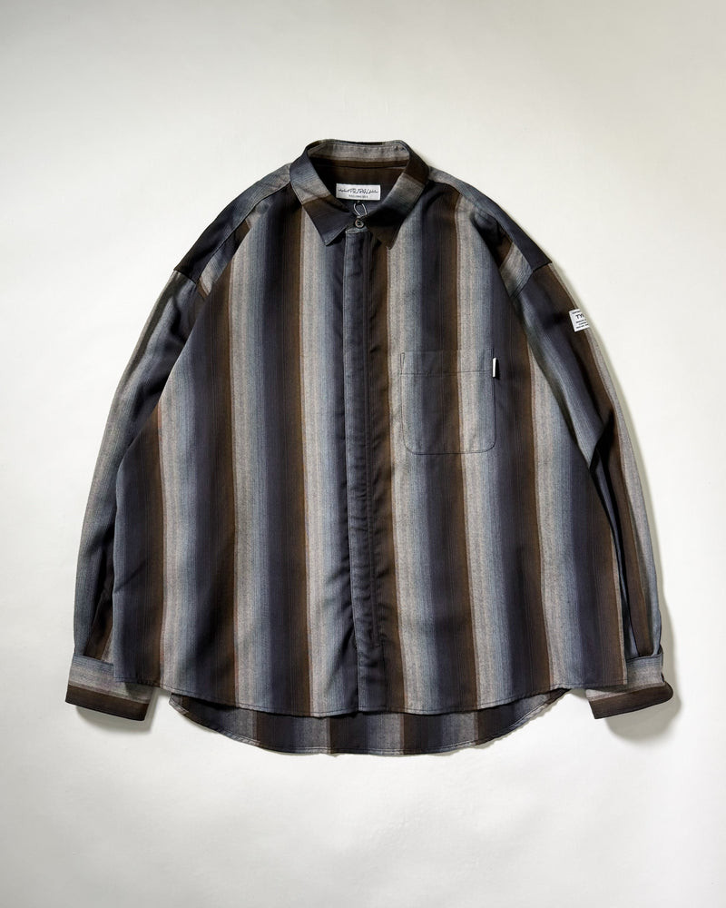 Zip Ombre Stripe Shirt