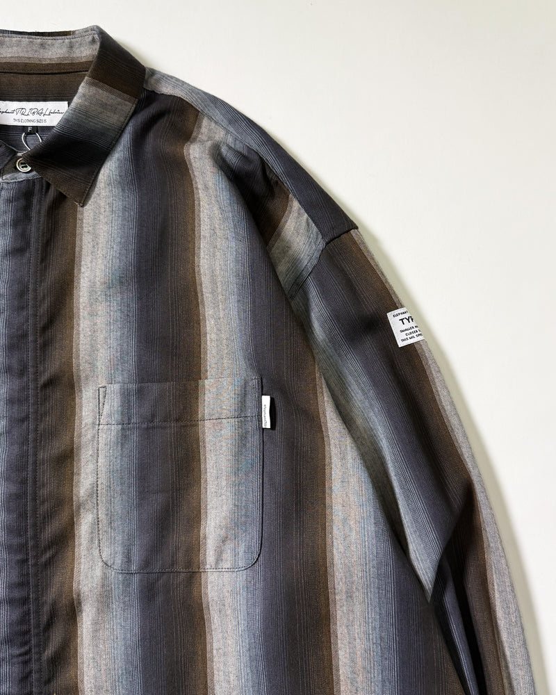 Zip Ombre Stripe Shirt