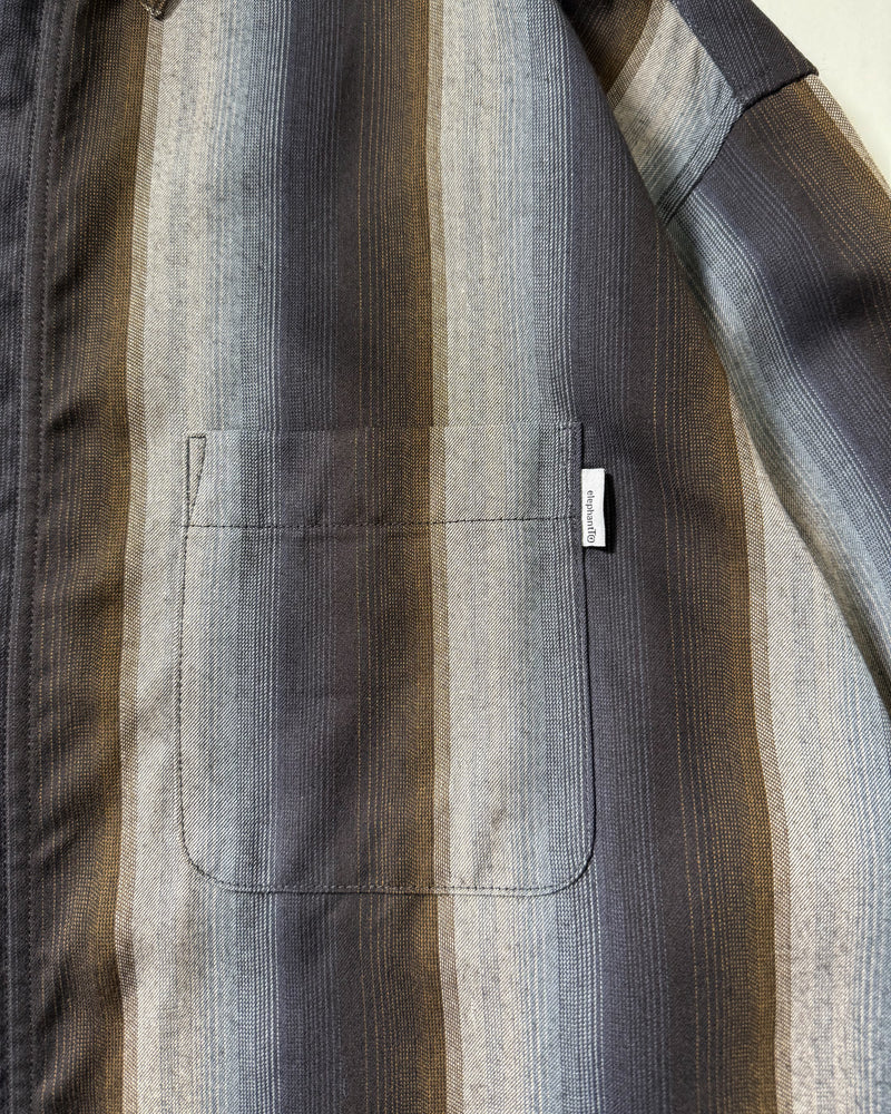Zip Ombre Stripe Shirt