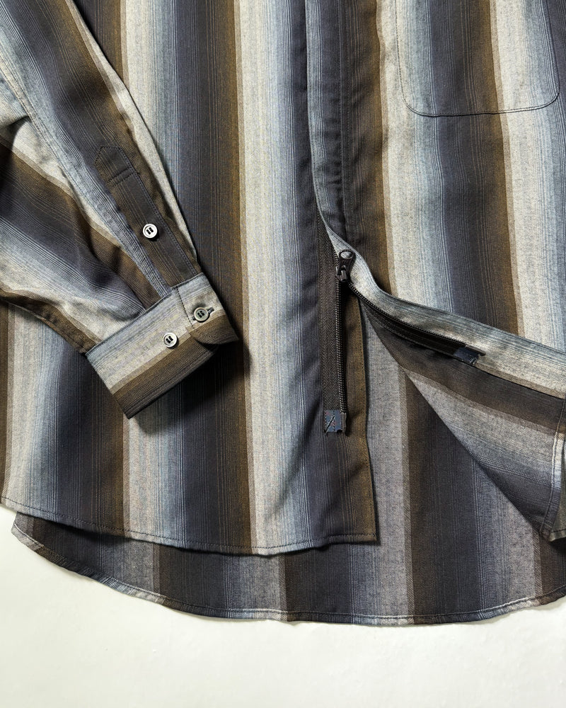Zip Ombre Stripe Shirt