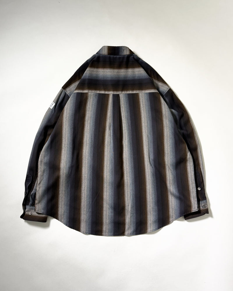 Zip Ombre Stripe Shirt