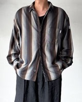 Zip Ombre Stripe Shirt