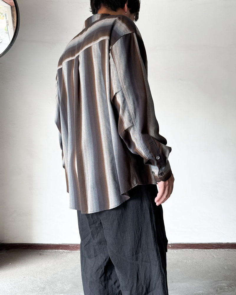 Zip Ombre Stripe Shirt